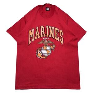 Vintage Marines T Shirt Men’s L Semper FIDELIS USMC Military Single Stitch USA
